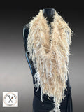 Boho style Ivory poncholette shoulder wrap, Fringed wrap with faux fur, luxury fur knit capulet