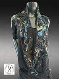 Rebel Wrap - redefined deconstructed edgy couture fabric neck cowl scarf, street style, post apoc wrap scarf