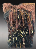 Bohemian knit Poncho, autumn color tribal shoulder wrap, Tribal style