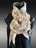 Avant Garde couture fabric scarf, free form scarf, bohemian fashion