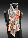 Boho couture eco-friendly fabric scarf, pull-through scarf, pop culture scarf