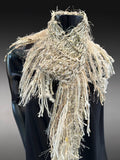 Lightweight ivory boho style scarf, elegant wrap Scarf