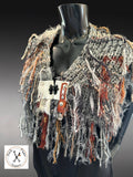 Luxury artisan cowl with clasps, Indie capulet, bohemian inspired fashion