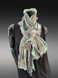 Boho couture eco-friendly fabric scarf, pull-through scarf, pop culture scarf