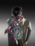 Boho couture fabric scarf, eco-friendly fashion, pop culture scarf