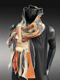 Boho couture eco-friendly fabric scarf, pull-through scarf, pop culture scarf