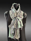 Boho couture eco-friendly fabric scarf, pull-through scarf, pop culture scarf