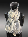 Boho couture eco-friendly fabric scarf, pull-through scarf, pop culture scarf