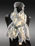 Boho couture eco-friendly fabric scarf, pull-through scarf, pop culture scarf