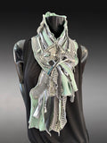Boho couture eco-friendly fabric scarf, pull-through scarf, pop culture scarf