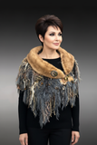 Fur collar - front facing with head turn