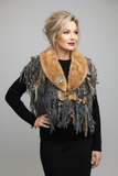 Fur collar scarf - full scale couture pose