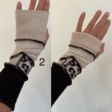 Fabric knit upcycled arm warmers, wrist cuffs, fabric fingerless gloves, upcycled sweater sleeves, Katwise arm warmers, fingerless mittens