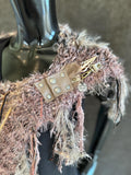 Luxury knit artisan fringe cowl with snaps, Indie capulet, bohemian inspired fashion,