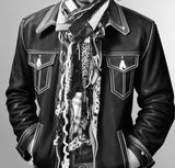 Pop culture vibrant color Boho fabric and yarn Scarf