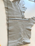Premium Grade medium taupe color cow hide leather remnant - purse making supplies, leather fringe.