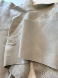 Premium Grade medium taupe color cow hide leather remnant - purse making supplies, leather fringe.