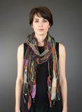 Bohemian style scarf, funky eco-friendly scarves