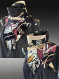 Upcycled eco couture fabric neck cowl scarf, street style fashion boho neckwarmer