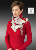 Eco-friendly Couture Neck Cowl in Red Black Plaid Boho Neckwarmer