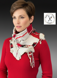 Eco-friendly Couture Neck Cowl in Red Black Plaid Boho Neckwarmer