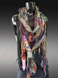 Bohemian style scarf, funky eco-friendly scarves