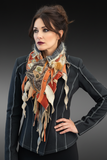 Scarf with model facing forward