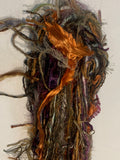 Hand Tied Art Yarn, Custom Blend Scarf Skein