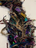 Hand Tied Art Yarn, Custom Blend Scarf Skein